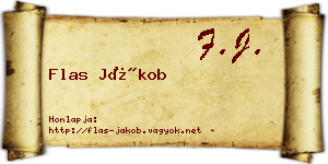 Flas Jákob névjegykártya